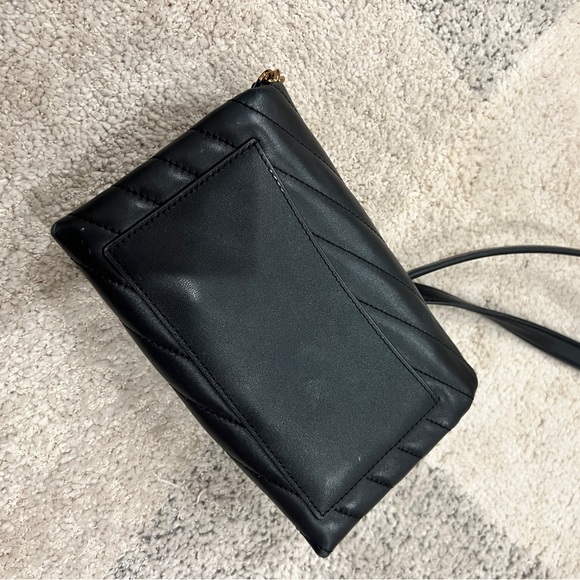 NWOT Tory Burch Kira Chevron Chain Wallet Black Crossbody Purse with Chain Strap - Picture 9 of 13